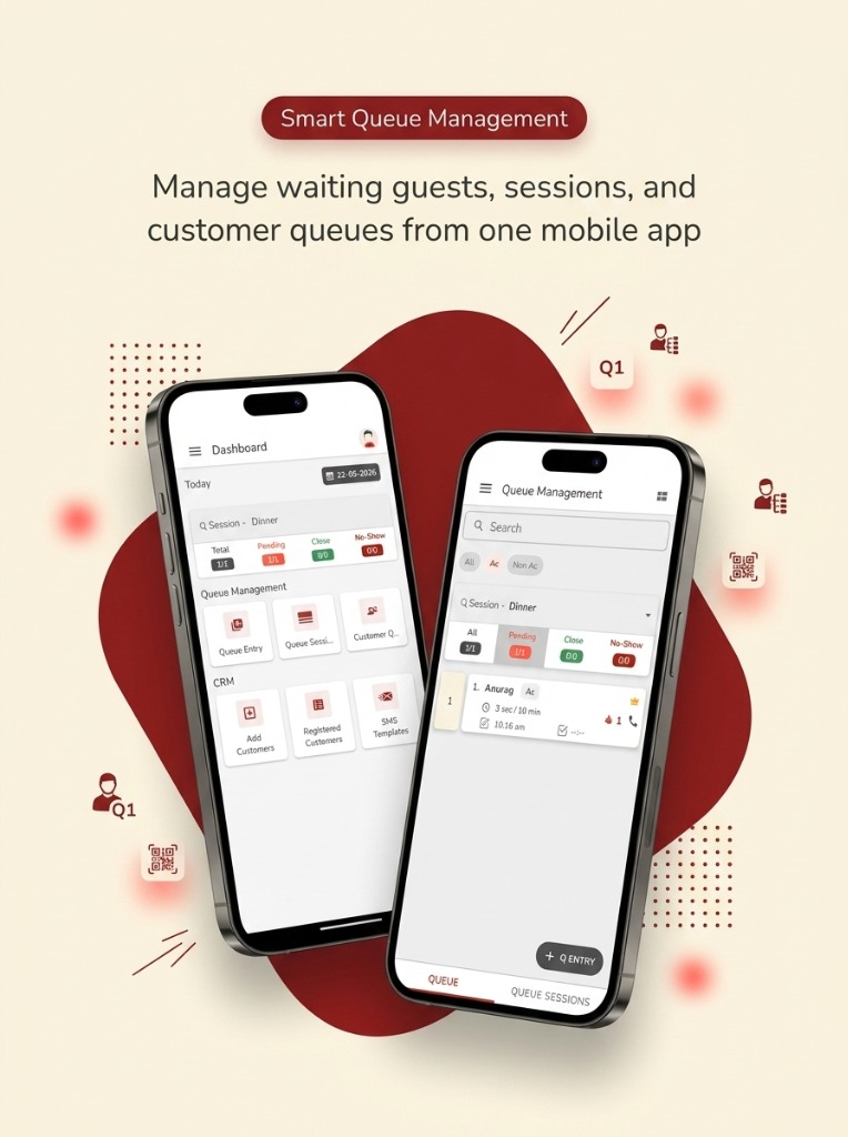 eresto Queue waitlist screen